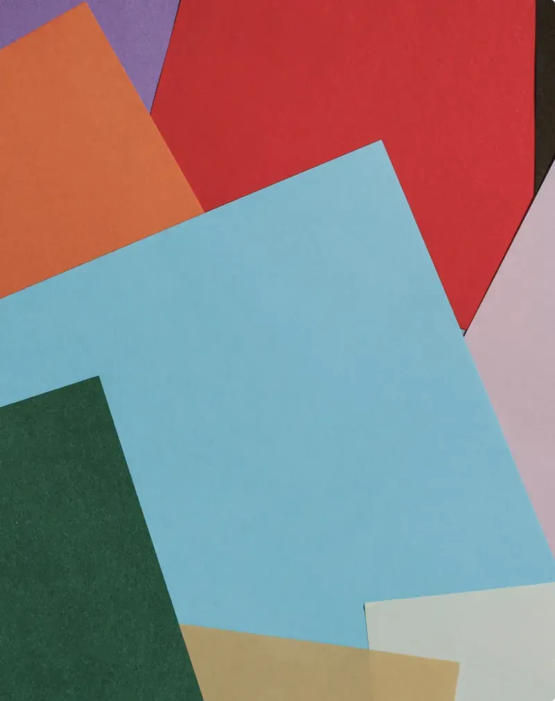 Colorful paper shapes representing diversity